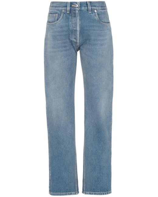 Jean À Taille Basse Prada en coloris Blue