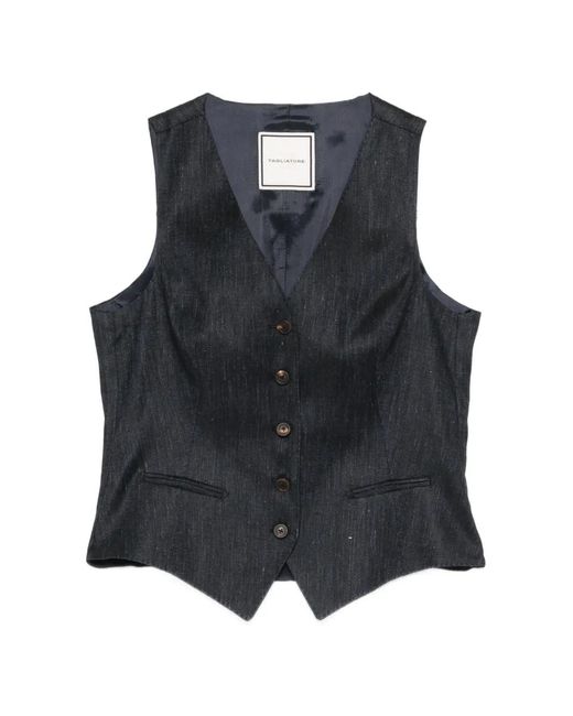 Tagliatore Black Gracie Button Waistcoat