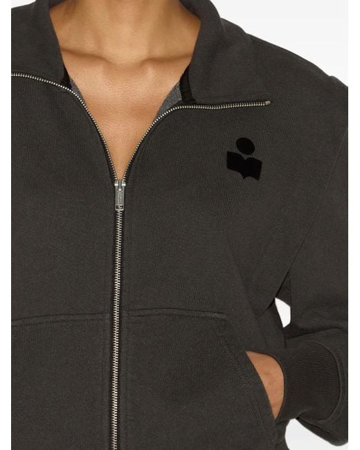 Isabel Marant Black Marant Etoile Madilia Logo Cotton Sweatshirt