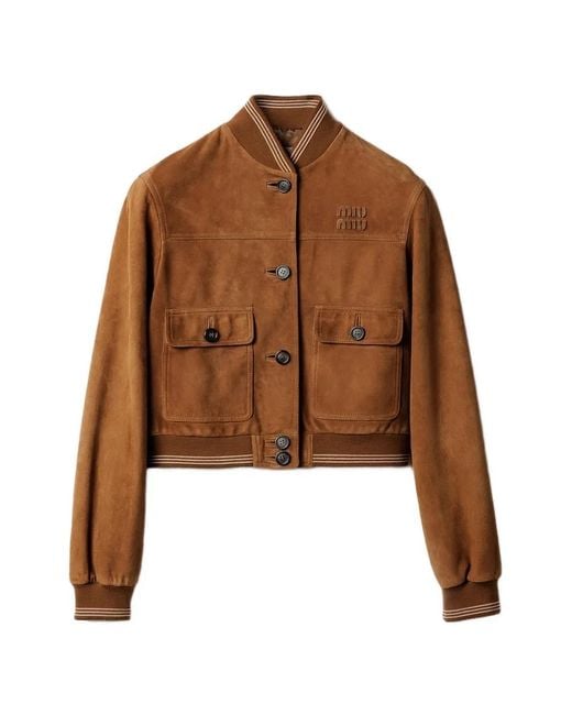 Miu Miu Brown Patch Pocket Jacket
