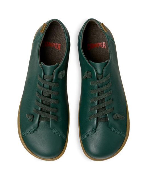 Camper Green Peu Cami Lace-Up Leather Sneakers