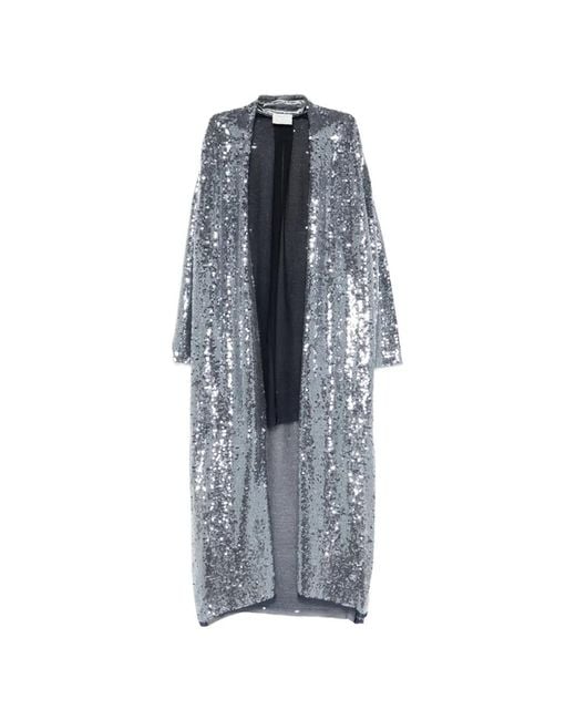 Forte_forte Blue Sequin-Embellished Coat