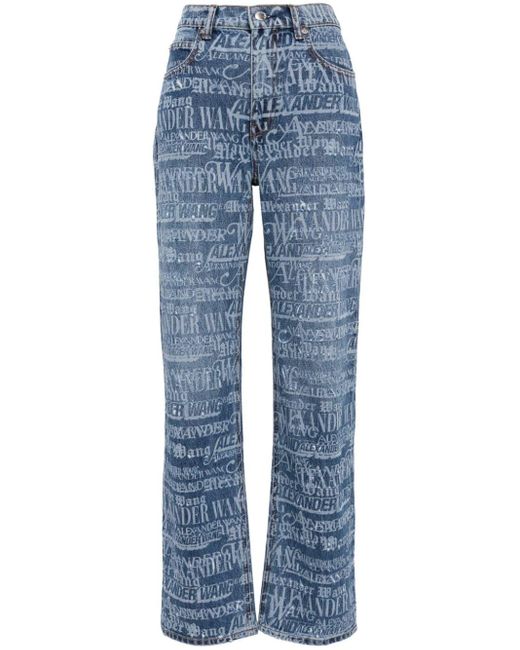Jeans EZ con stampa di Alexander Wang in Blue