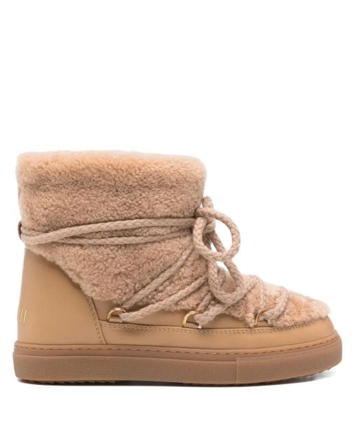 Inuikii Brown Curly Lace-Up Boots
