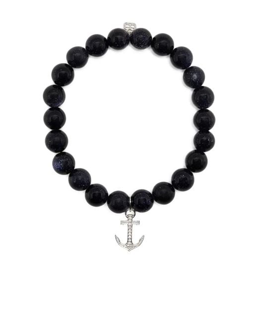 Sydney Evan Black 14Kt Goldstone Beaded Bracelet