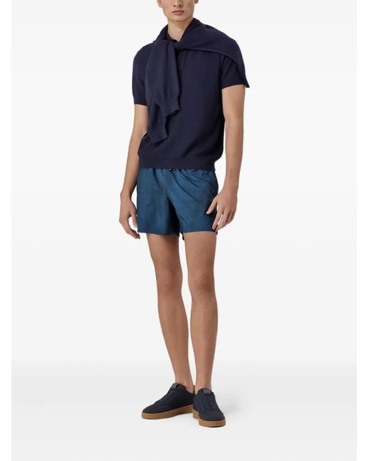 Canali Blue Drawstring Swim Shorts for men