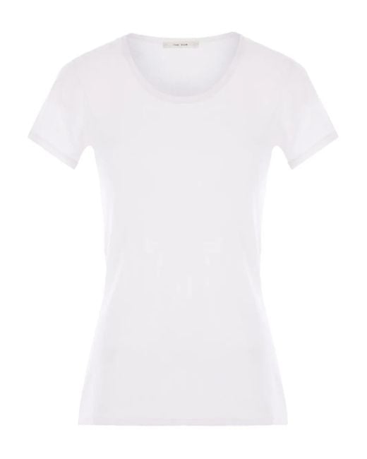 The Row White Keyla Cashmere T-Shirt