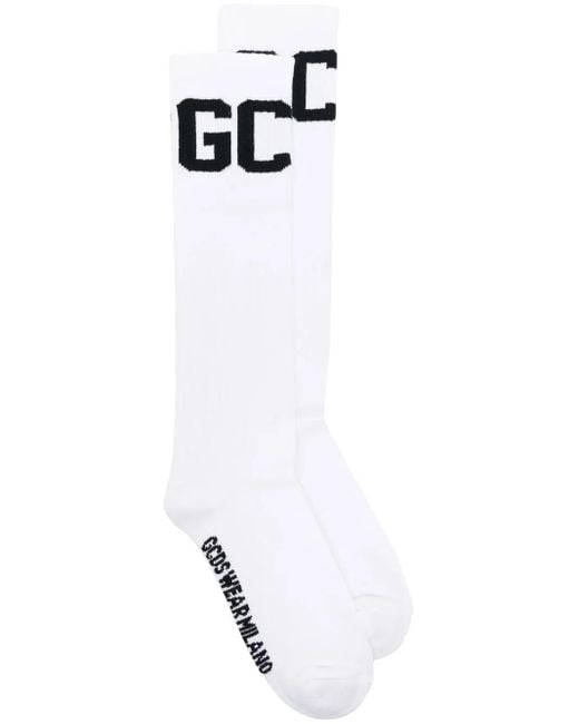 Chaussettes En Maille Intarsia Gcds en coloris White