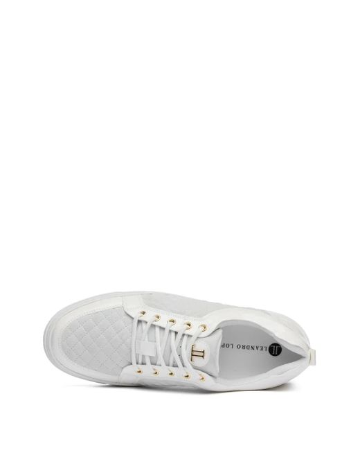 Baskets À Plaque Logo Leandro Lopes en coloris White