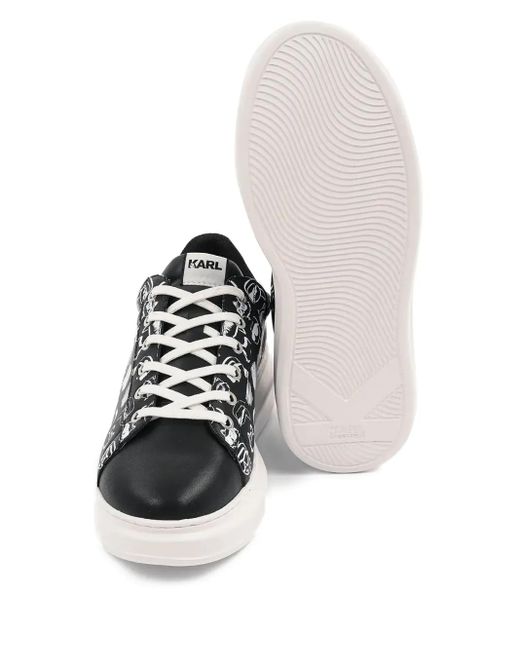 メンズ Karl Lagerfeld ロゴ スニーカー Black