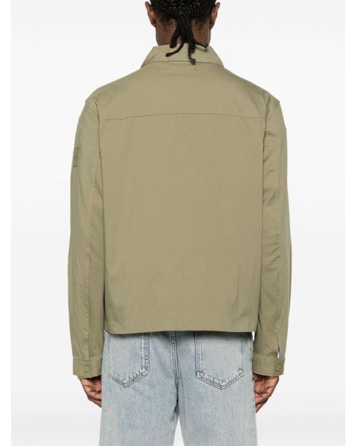 Giacca-camicia con applicazione di Calvin Klein in Green da Uomo