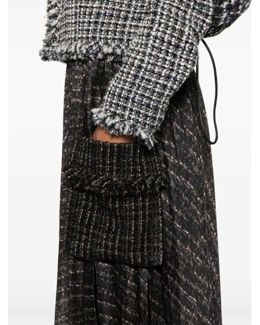 Sacai Black Rock Mit Abstraktem Muster