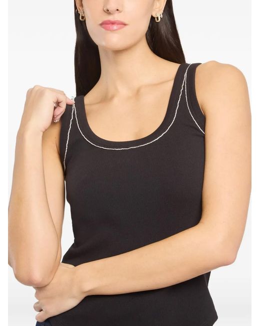 Cinq À Sept Black Quenta Embellished Tank Top