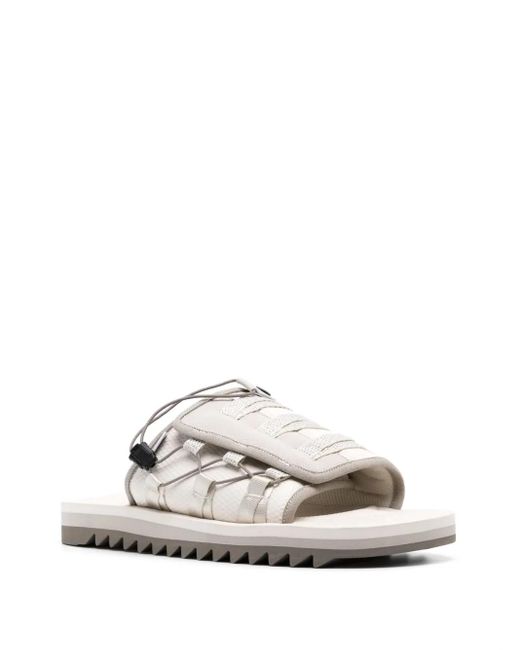 Suicoke White Dao-2 Drawstring-Strap Sandals for men