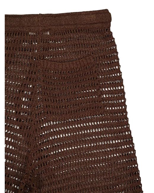 Commas Brown Cut-Out Shorts for men