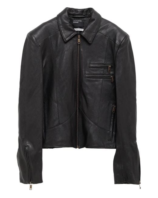 Enfants Riches Deprimes Black Nouveau Violator Leather Jacket for men