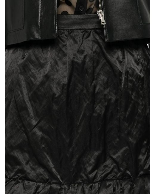 Chloé Black Ruffled-Hem Mini Skirt
