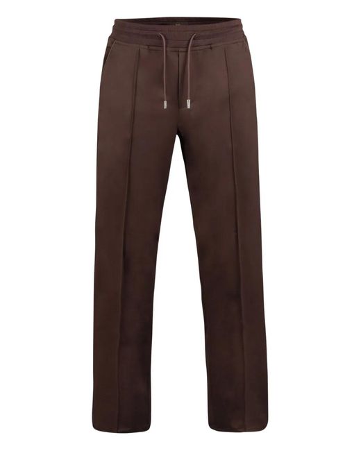 Moorer Brown Drawstring Trousers for men
