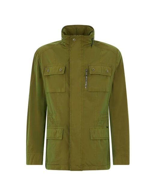 Moorer Green Zip Pocket Jacket for men