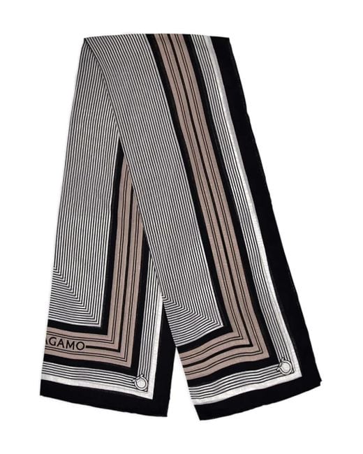 Ferragamo Gray Wool Scarf