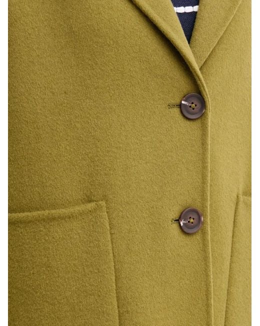 Benetton Green Pocket Button Coat