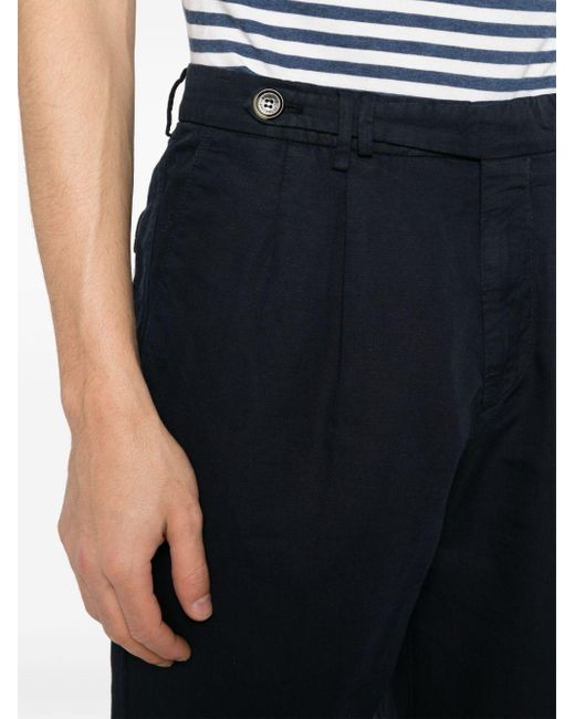 Pantalon à détails plissés Brunello Cucinelli pour homme en coloris Blue