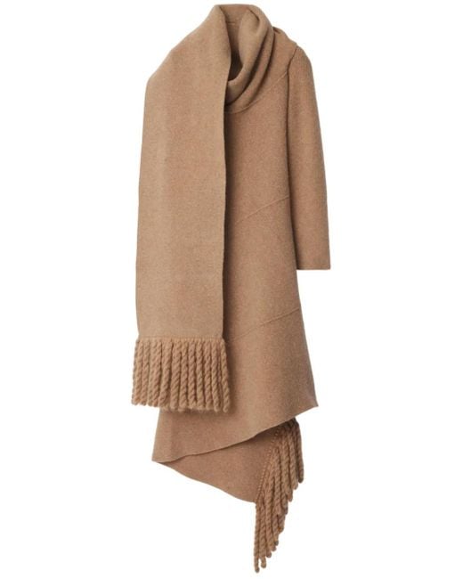 Vestido con pañuelo Burberry de color Natural