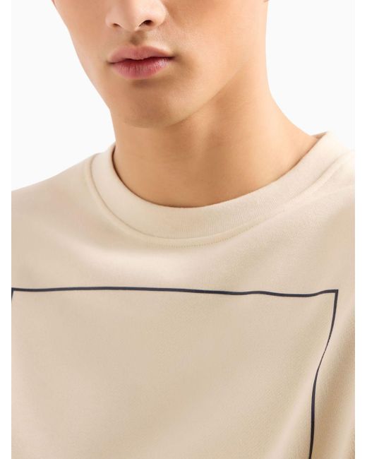 Armani Exchange Natural Milano Edition-print Cotton Sweatshirt for men