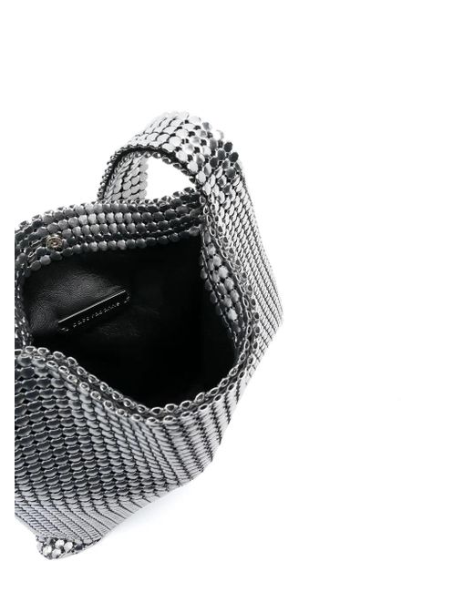 Rabanne Gray Embellished Shoulder Bag