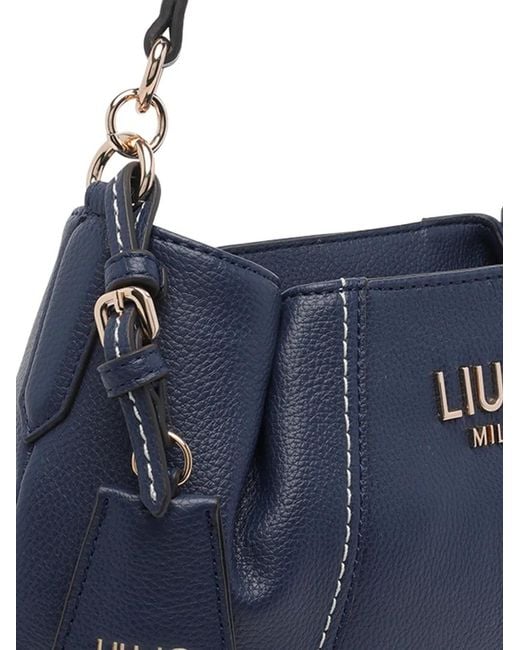 Liu Jo Blue Medium Logo Tote Bag
