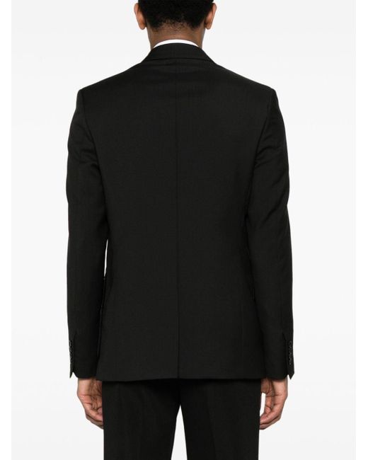 Moschino Black Single-breasted Wool Blazer for men