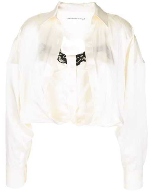 Camisa con diseño abierto Alexander Wang de color White