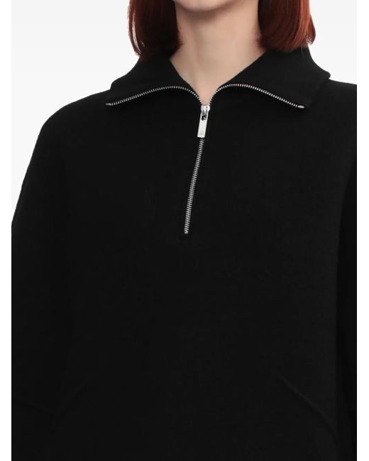 Helmut Lang Black Zip-Up Sweater