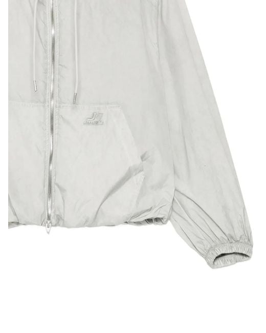 Juun.J White Logo-Patch Hooded Jacket