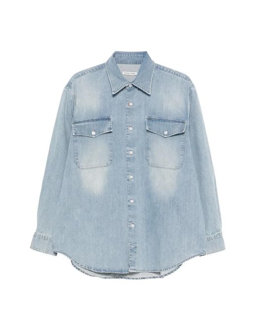 Carter Young Blue Denim Utility Shirt for men