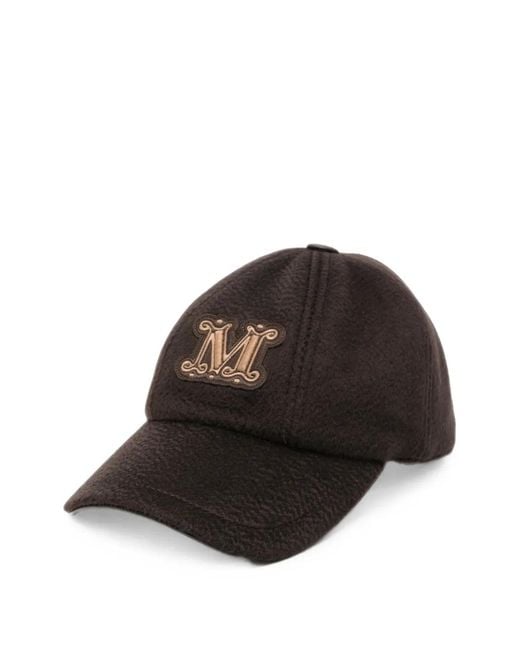 Max Mara Brown Baseballkappe Mit Logo-Patch