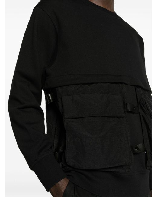 C P Company Lens Sweatshirt mit abnehmbaren Einsätzen in Black für Herren