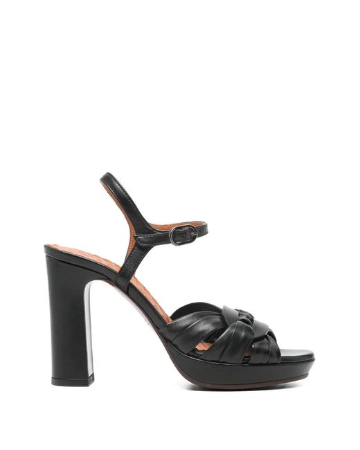 Chie Mihara Black Cabeit Platform Heeled Sandals
