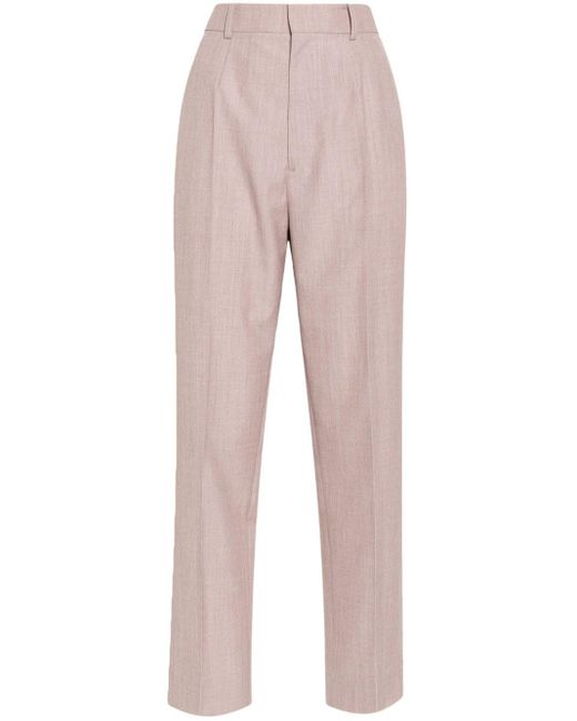 Pantalones rectos Victoria Beckham de color Pink