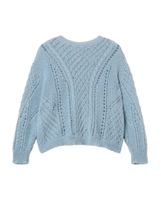Twinset ケーブルニット セーター Blue
