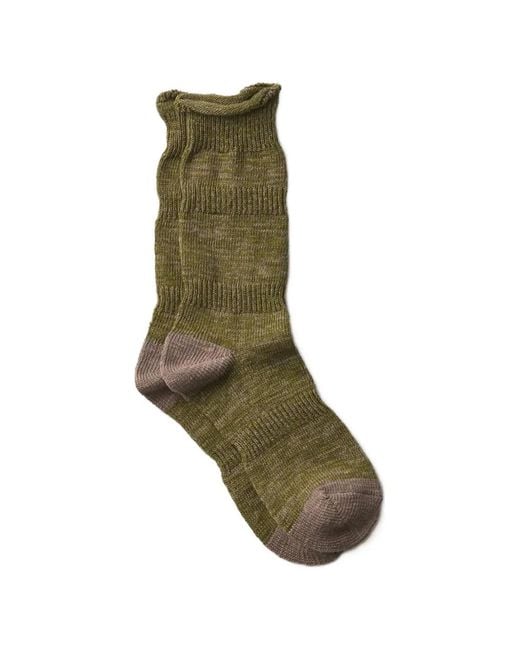 yahae Green Ploot Chunky-Knit Socks