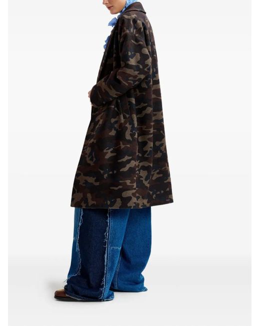 Essentiel Antwerp Black Imperfection Double-Breasted Coat