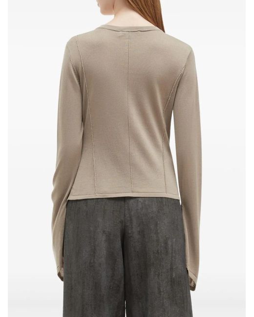 B+ AB Natural Asymmetric Cardigan