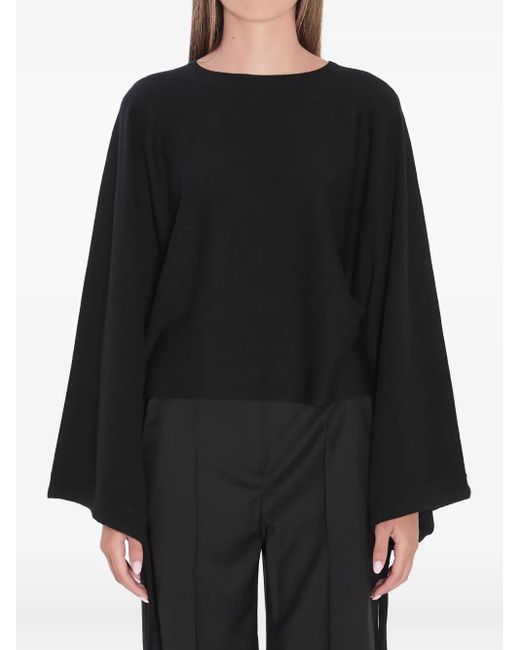Jersey Frais con puños fruncidos Max Mara de color Black