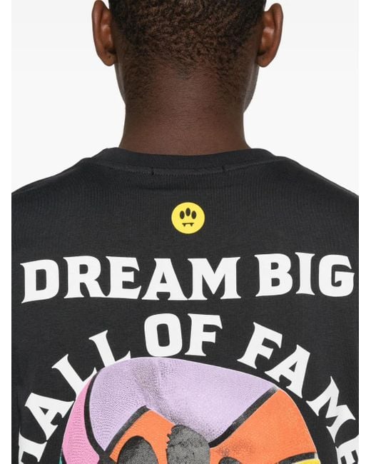 Barrow Black Graphic-Print T-Shirt for men