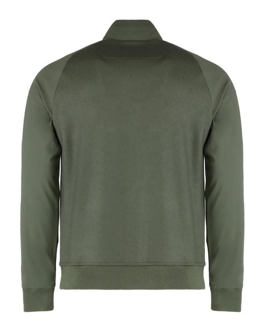 Moorer Green Zip Sweater for men