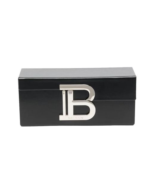 Balmain Gray Square-Frame Sunglasses