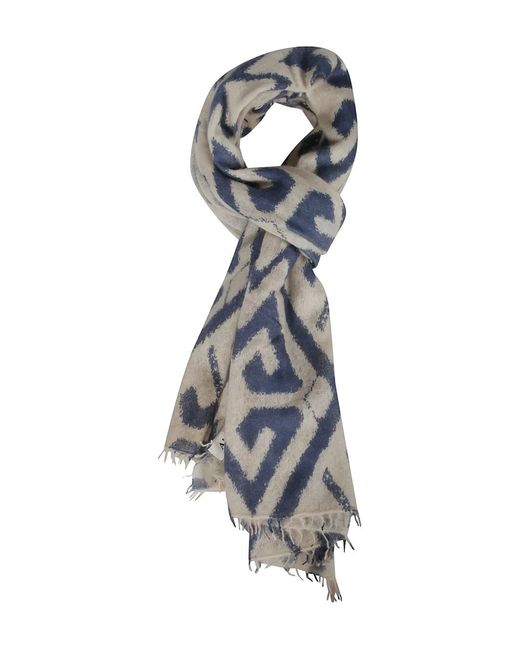 Altea Blue Patterned Scarf for men
