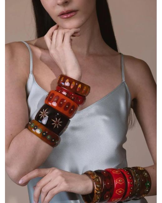 Mark Davis Orange 18K Bakelite Bracelet