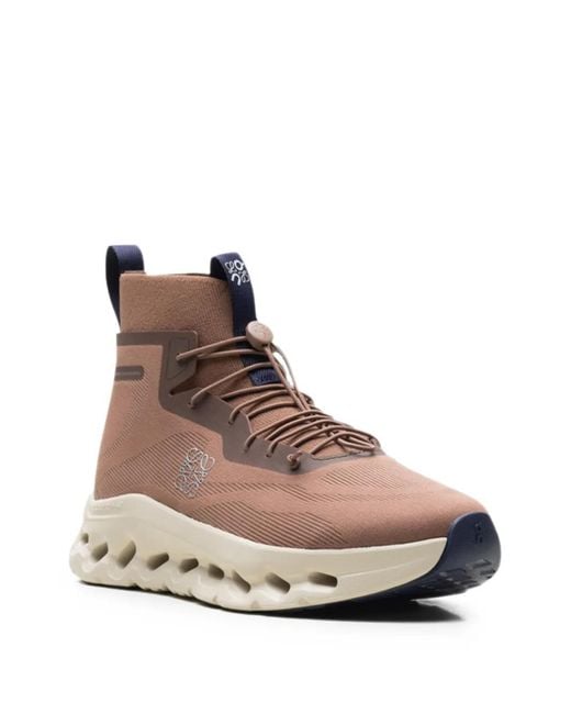 On Shoes Brown X Loewe Cloudtilt Hi Lace-Up Sneakers for men